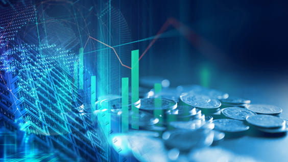 coins in digital environment